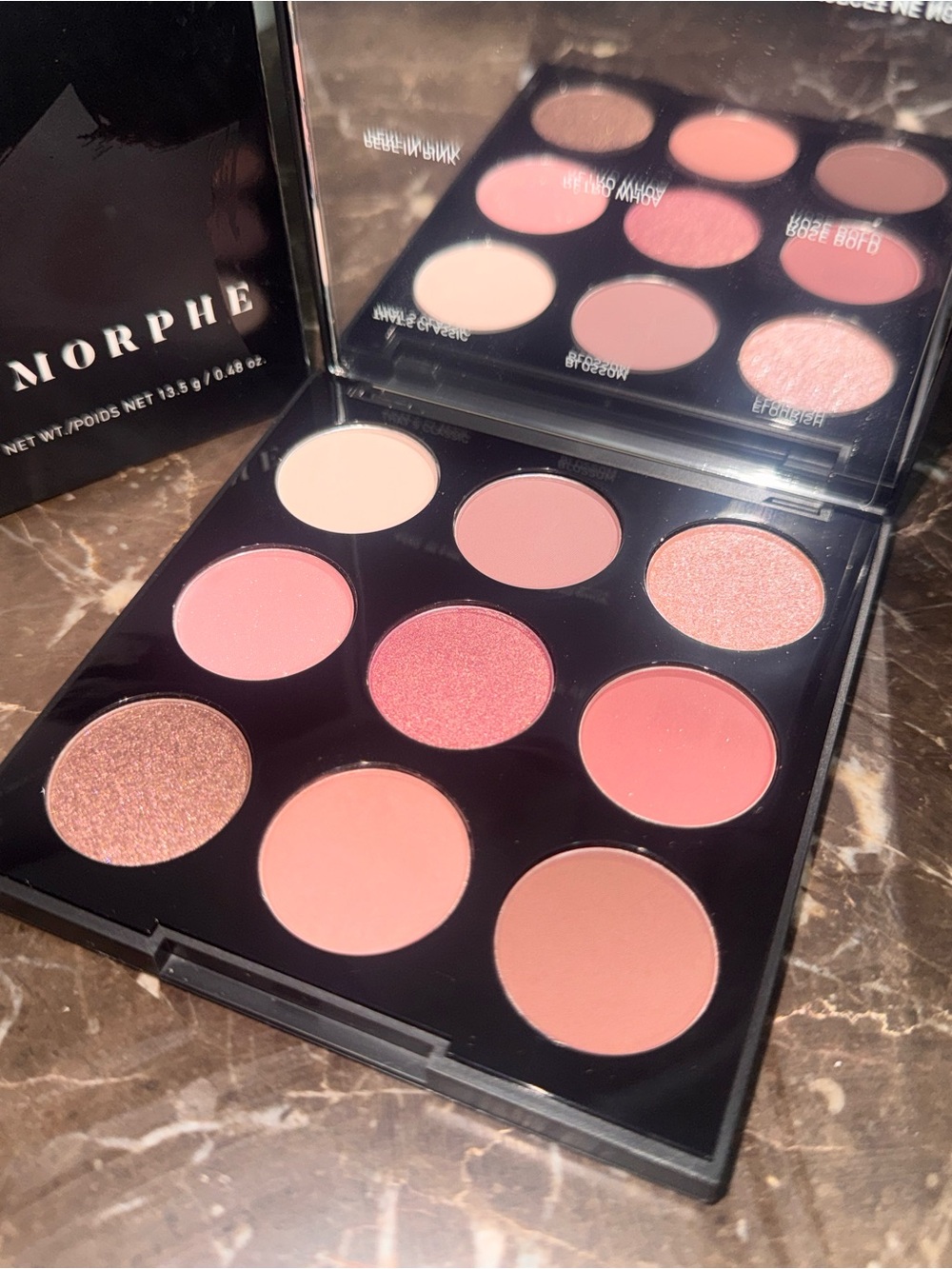 Morphe 9V Vintage Rose Eyeshadow Palette - Pink, Rose, Peach Tones - Picture 2 of 4